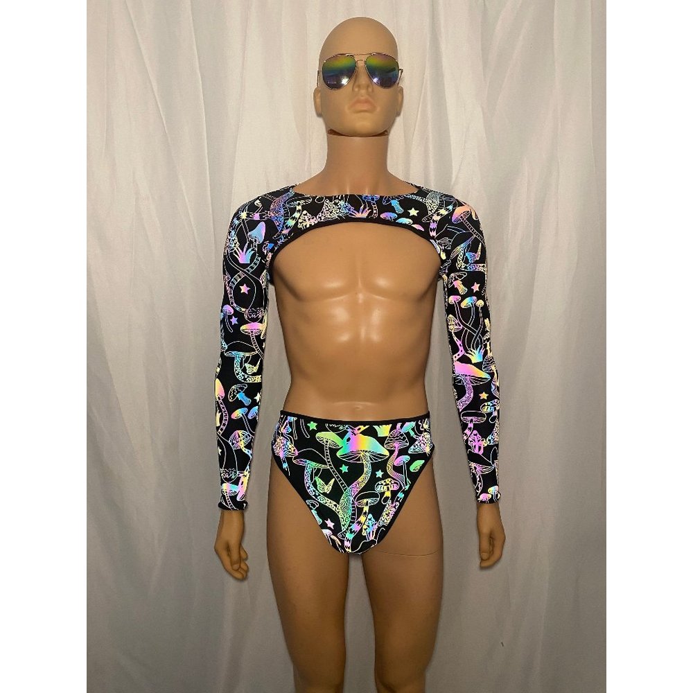 9 Color Pattern Options Mens Rave Thong/Shorts LGBTQ